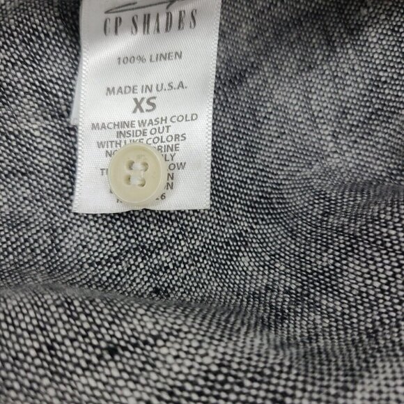 CP Shades Grey Linen Blouse Womens XS Long Sleeve Pullover Top - Picture 5 of 7